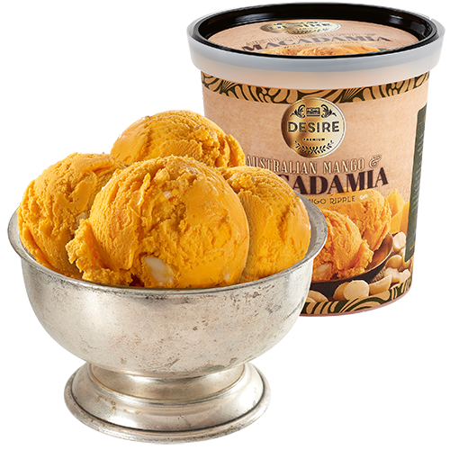 900mL Desire Australian Mango & Macadamia with Mango Ripple