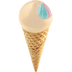 12 Pk Cotton Candy Ball Top Cone