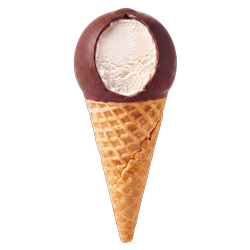12 Pk Vanilla Ball Top Cones 