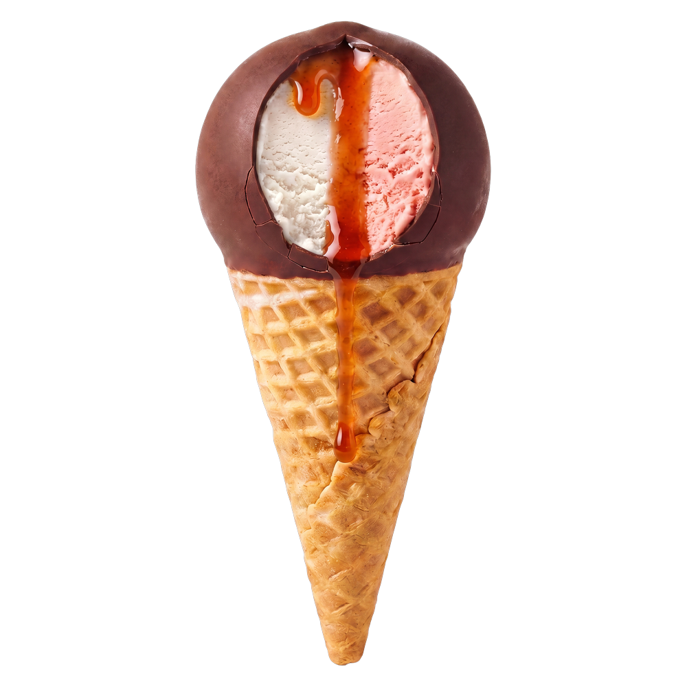 12 Pk Strawberry Sundae Ball Top Cone